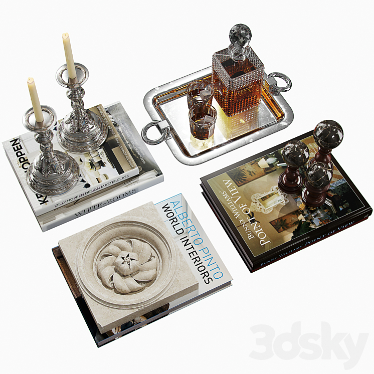 Decorative set 02 3D Model