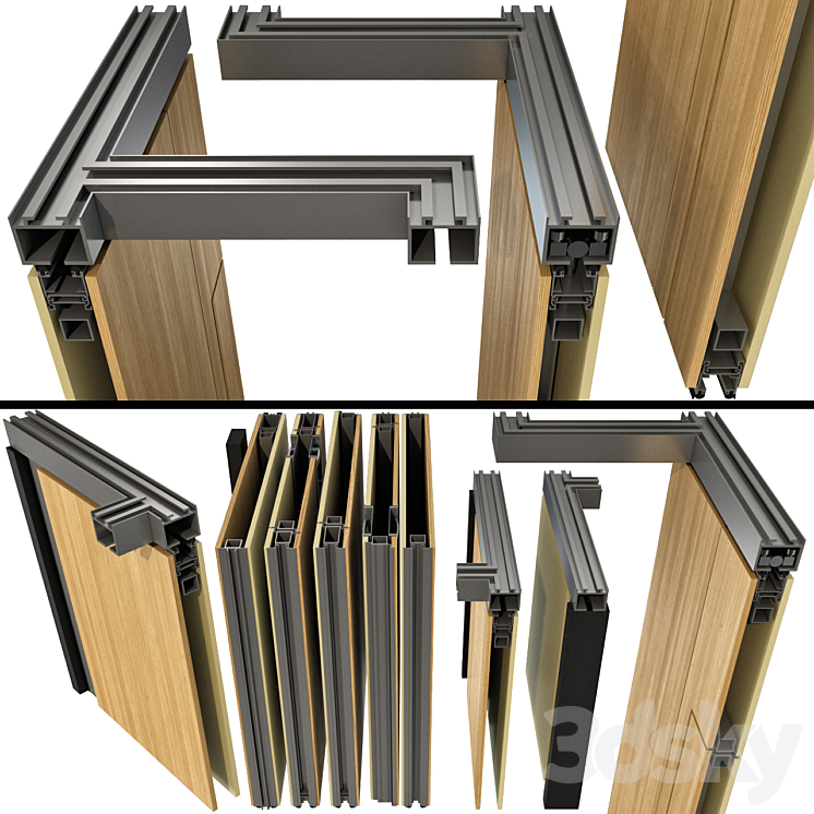 Sliding Partition Walls 3D Model
