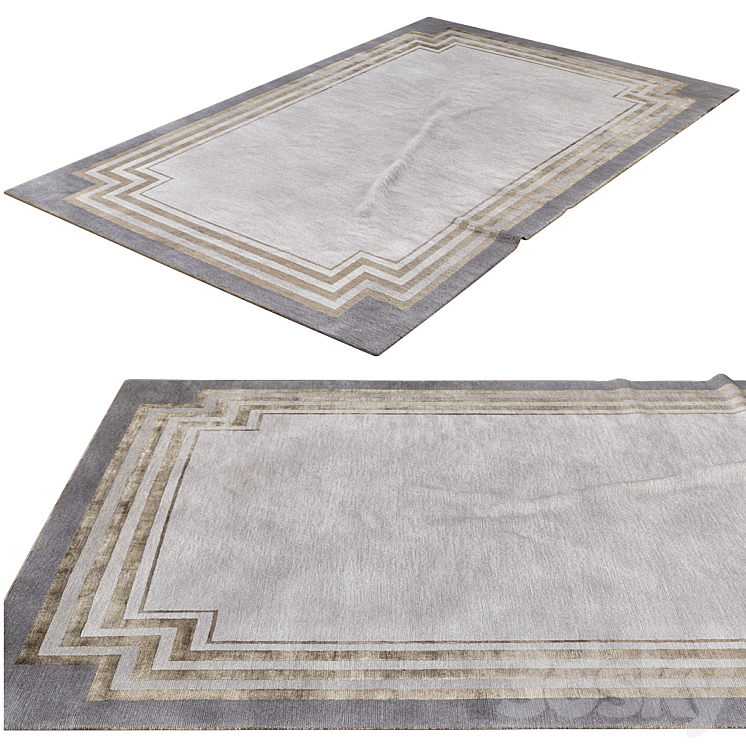 Deco Border Rug by Tim Gosling – THE RUG COMPANY 3DS Max - thumbnail 1