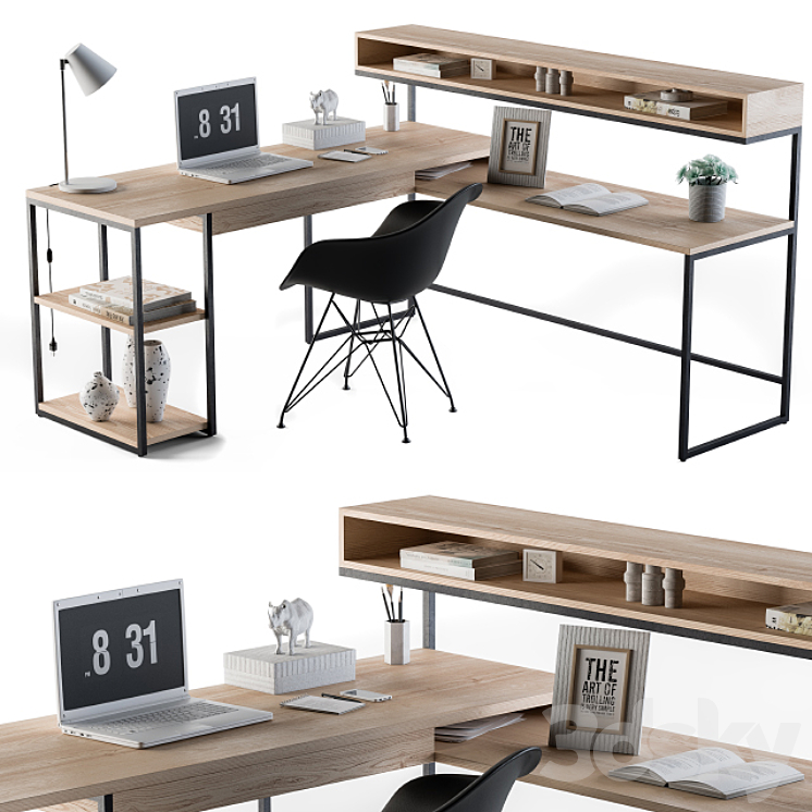 Home Office Loft Style-04 3D Model
