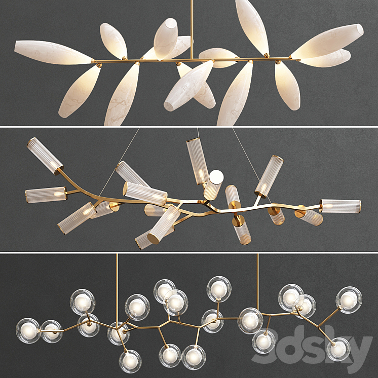 Collection of Modern Branche Lighting 3DS Max - thumbnail 1