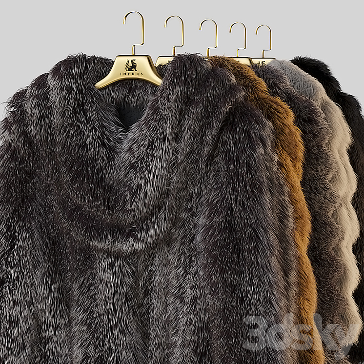 Fur coats 3D Model