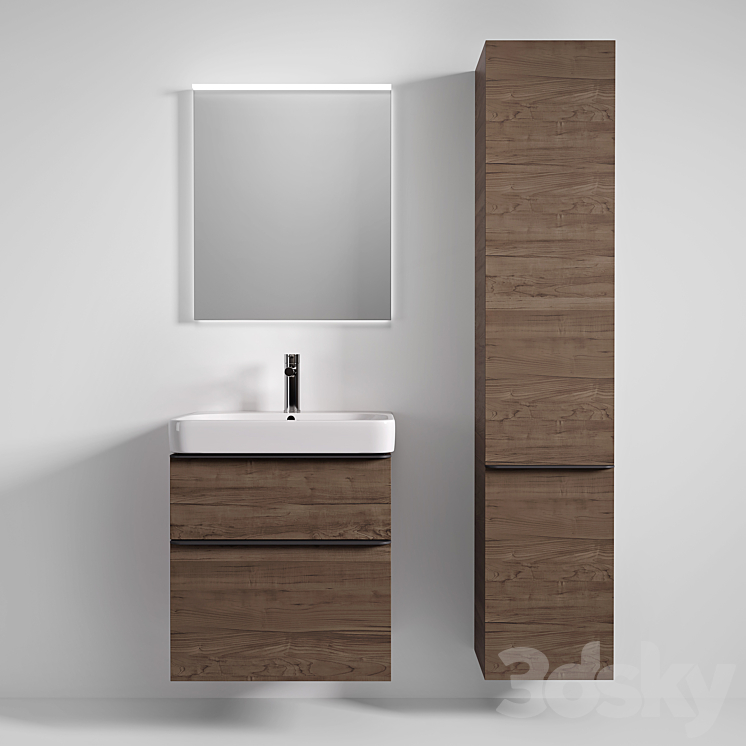 Geberit Smyle series washbasin - Bathroom furniture - 3D model