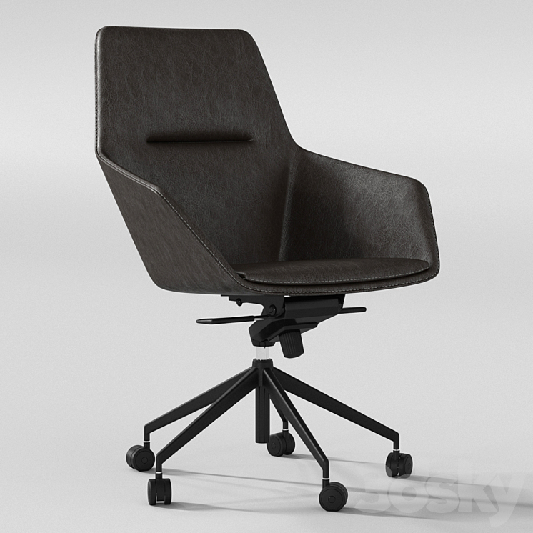 Office arm chair 3DS Max - thumbnail 1