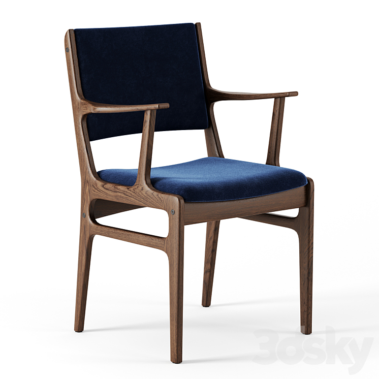 Coppice Upholstered Dining Armchair by Westelm 3DS Max - thumbnail 1