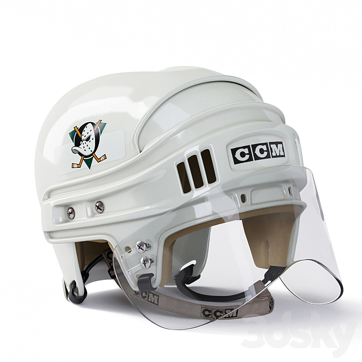 Anaheim Ducks CCM Hockey Helmet 3D Model 3DSKY Decor Helper
