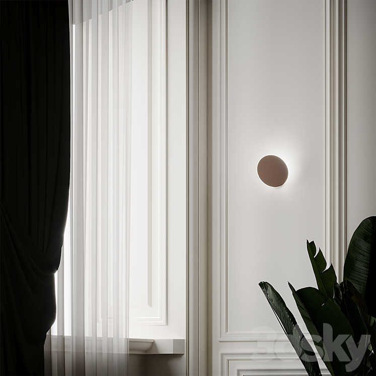 Studio Design Puzzle Round Wall Sconce 3D Model