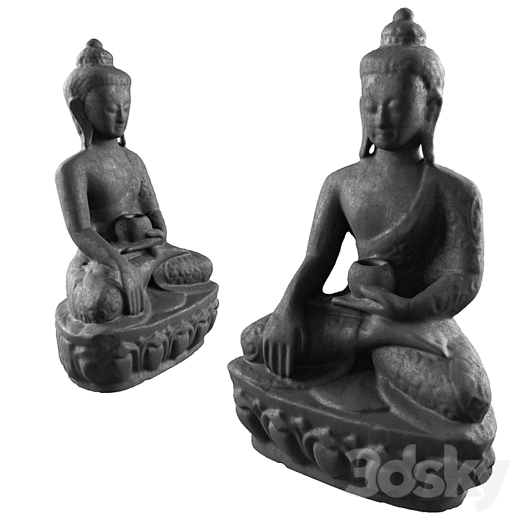 Buddha Decoration Statue Sculpture 3D model