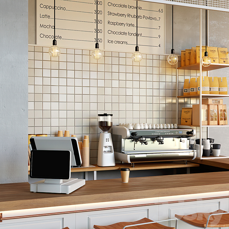 Cafe Caffeeshop 3D Model