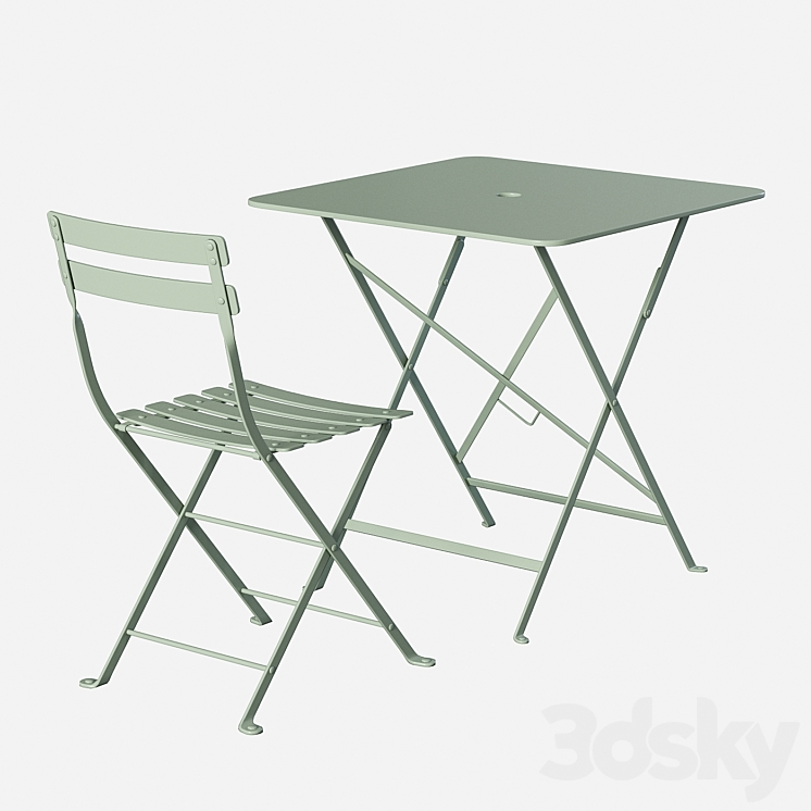 Fermob bistro set 3D Model Free