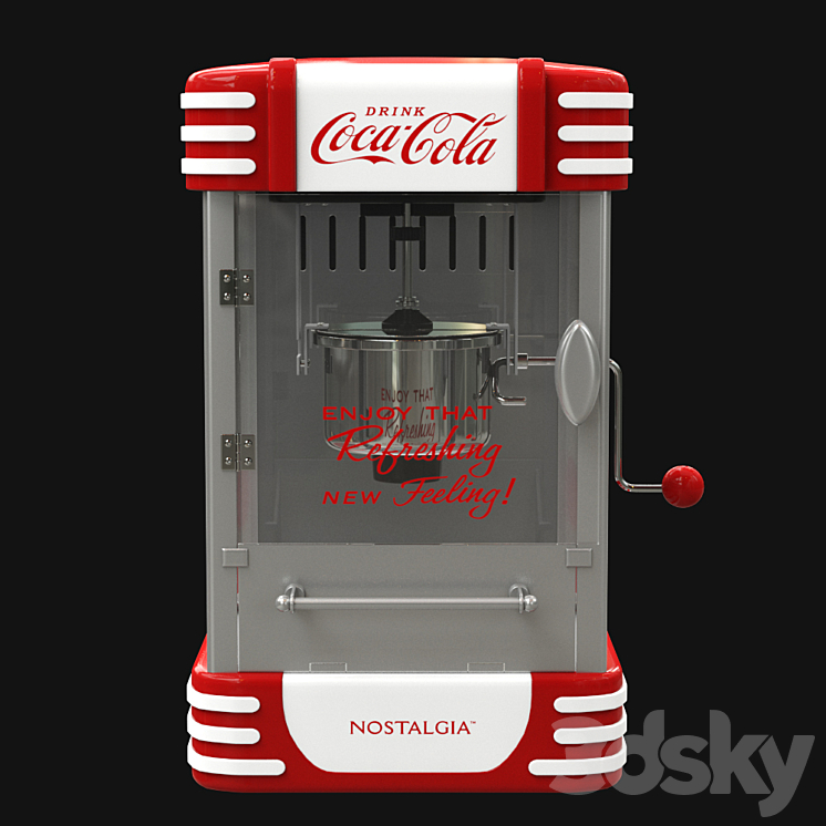 Nostalgia Coca Cola Ounce Kettle Popcorn Maker Restaurant 3D model