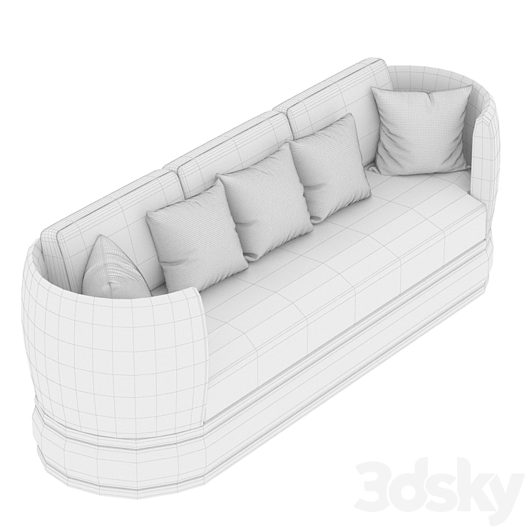 Arezzo sofa 3DS Max Model - thumbnail 2