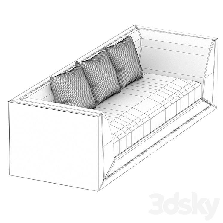 Cambridge sofa 3DS Max - thumbnail 2