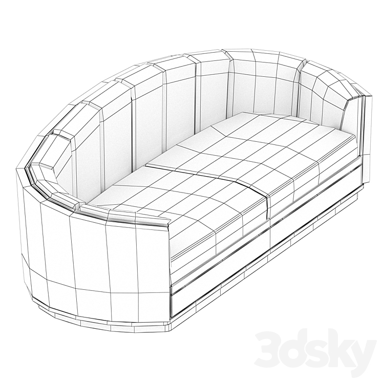 Venice Sofa 3DS Max Model - thumbnail 2