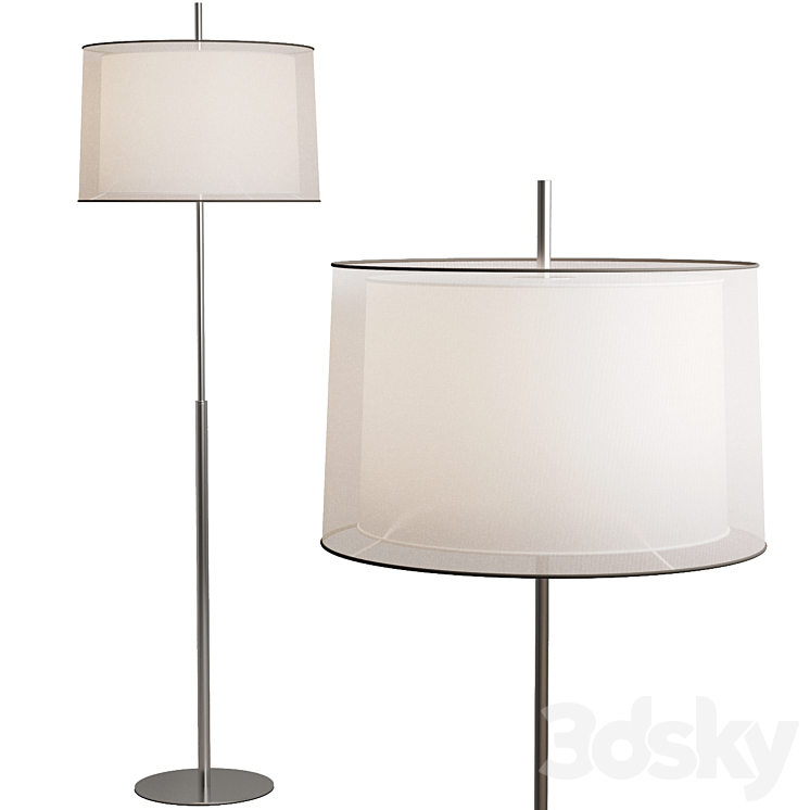 Faro SABA Matt nickel floor lamp 3D Model