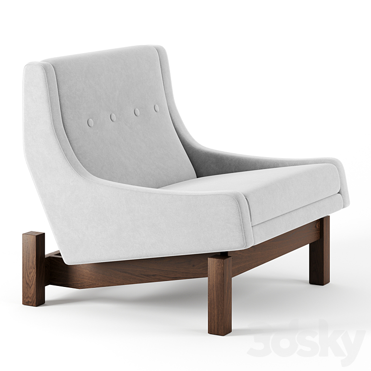 Paraty armchair 1963 by Lin Brasil 3DS Max - thumbnail 1