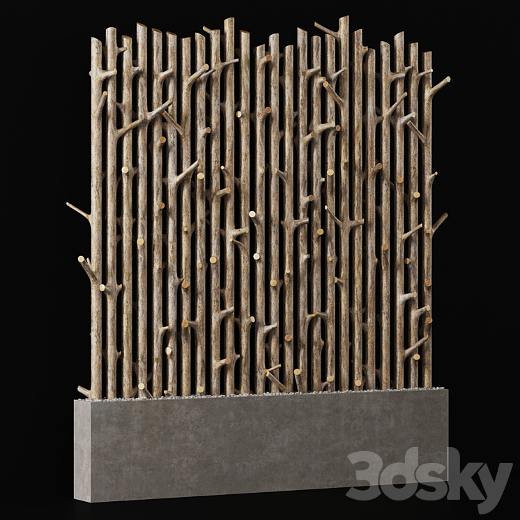 Planter thick branch fundament n3 3D Model