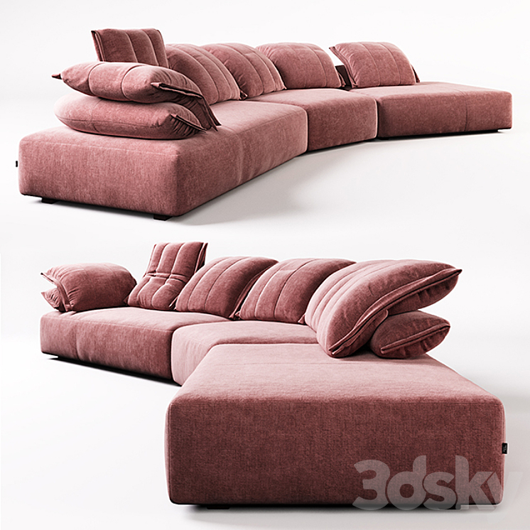 Modular sofa Flick Flack – Ditre Italia. 3DS Max - thumbnail 2
