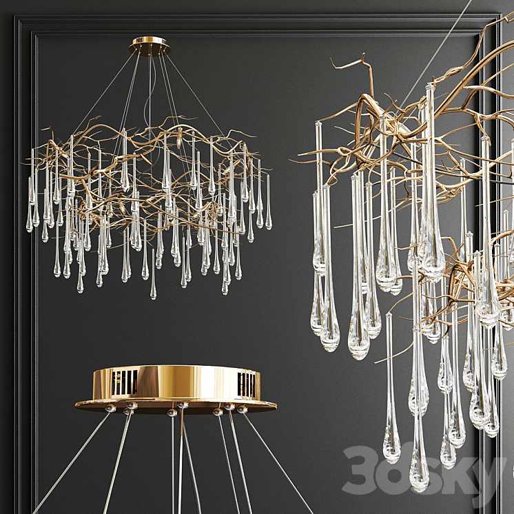 Four Exclusive Chandelier Collection_48 DOUBLE 3DS Max - thumbnail 2