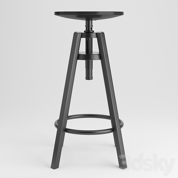 Ikea dalfred bar stool 3DS Max - thumbnail 2