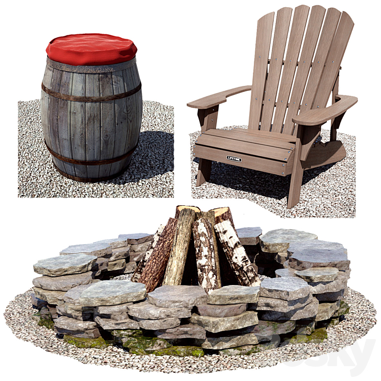 Bonfire area - Other - 3D model