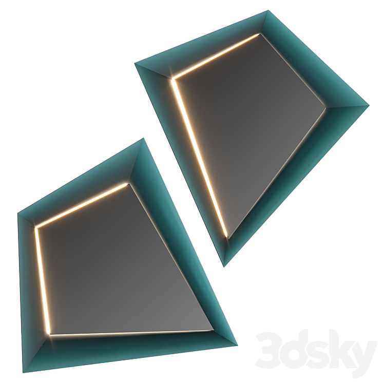 Reflex Angelo Quartz Asymmetric Mirror 3DS Max - thumbnail 1