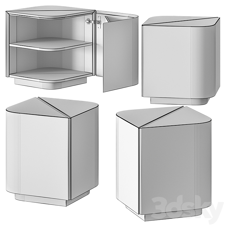 Meridiani Dimitri Bedside Table 3D Model