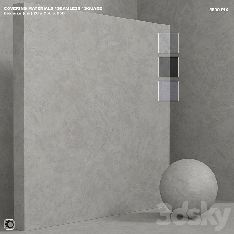 Material (seamless) – concrete plaster set 139 3DS Max - thumbnail 1