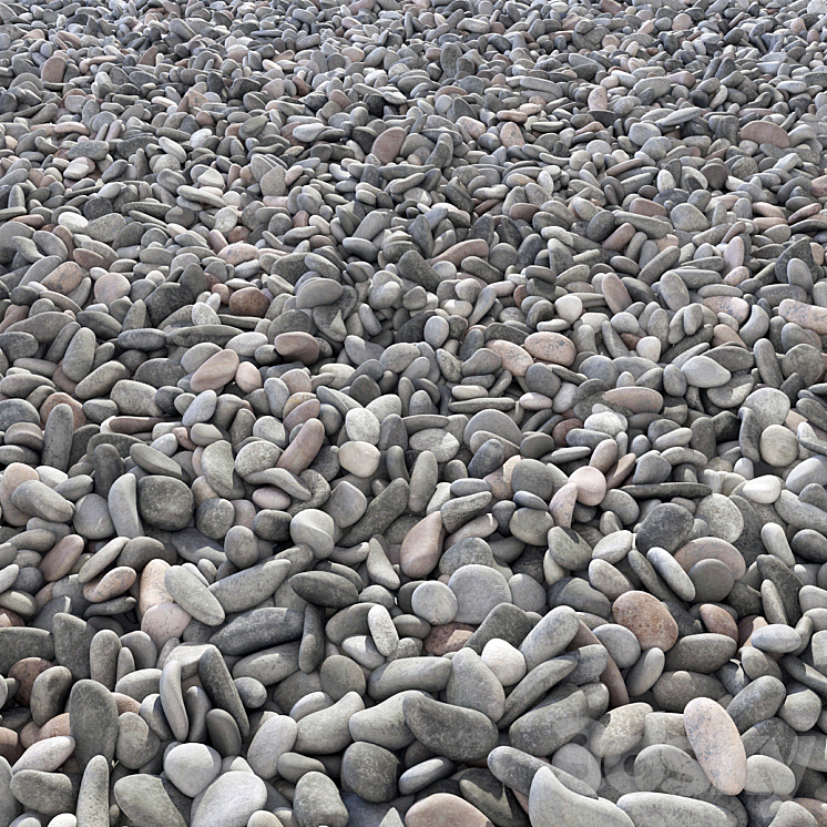 Pebble n8 low mix 3D Model
