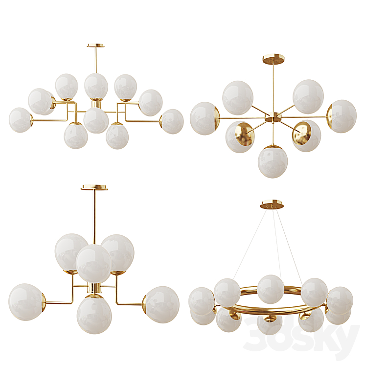 Collection of chandeliers Lampatron; Loft-Concept; Maytoni 3DS Max - thumbnail 1