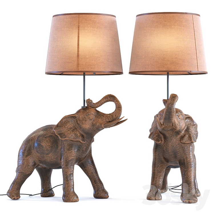 TABLE LAMP ELEPHANT SAFARI KARE DESIGN 3DS Max - thumbnail 1