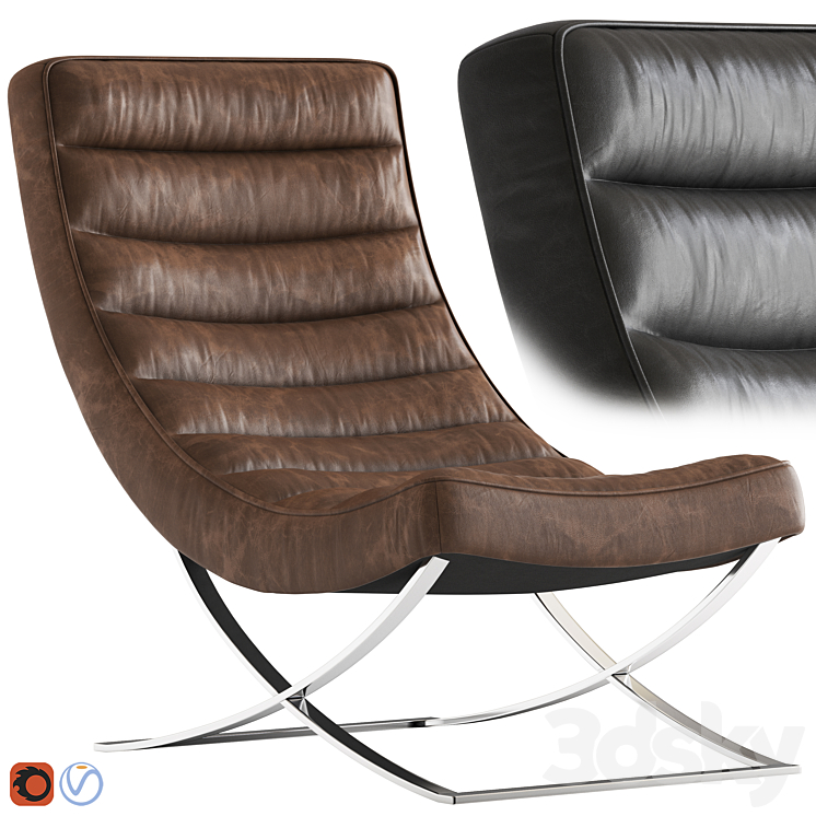 Cult Furniture Denton Lounge Chair 3DS Max - thumbnail 1