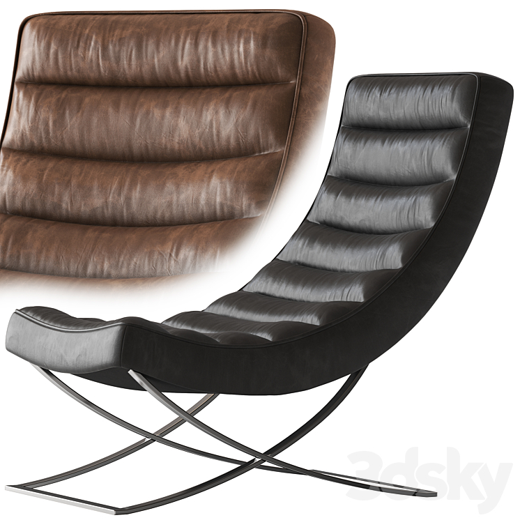 Cult Furniture Denton Lounge Chair 3DS Max - thumbnail 2