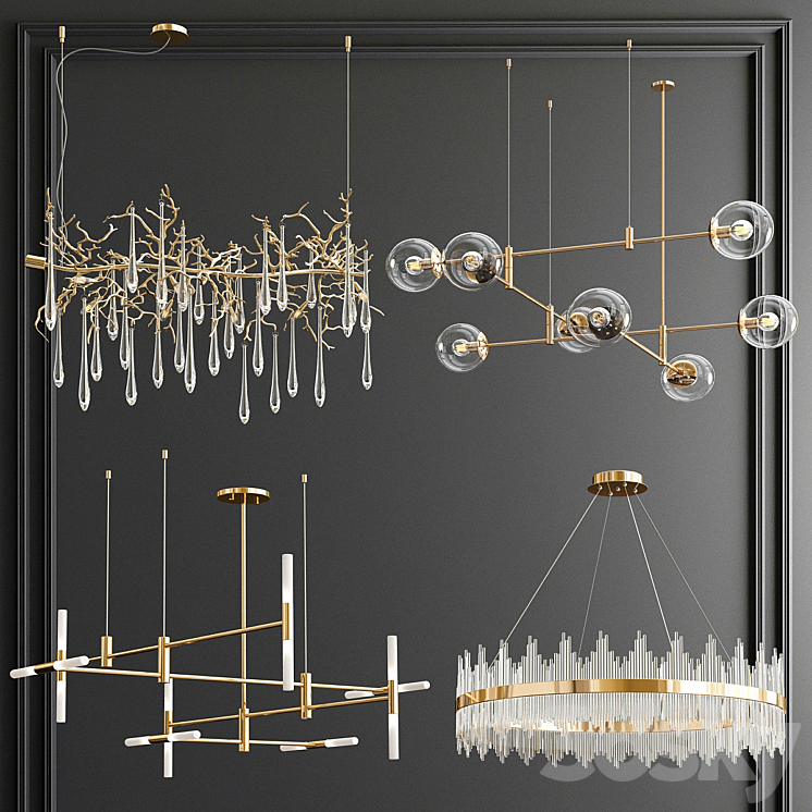 Four Exclusive Chandelier Collection_51 3DS Max - thumbnail 1