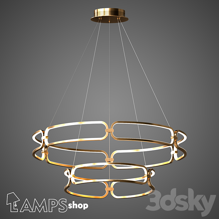 L1057 Chandelier Maytoni Chain - Pendant light - 3D model