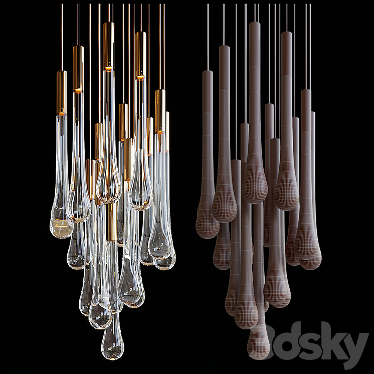 Chandelier Light Vargov Pendant light 3D model