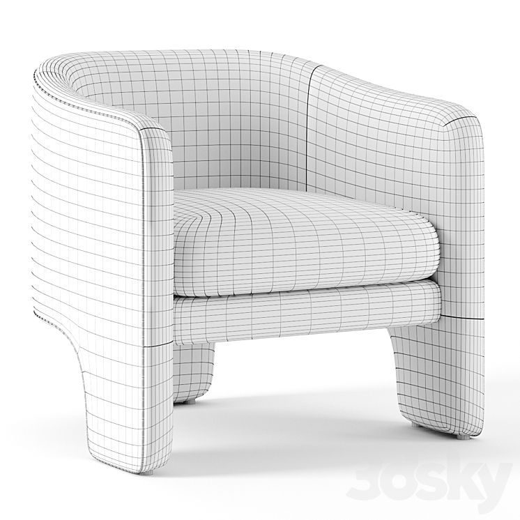 Effie Tripod Chair by Antropologie 3DS Max - thumbnail 2