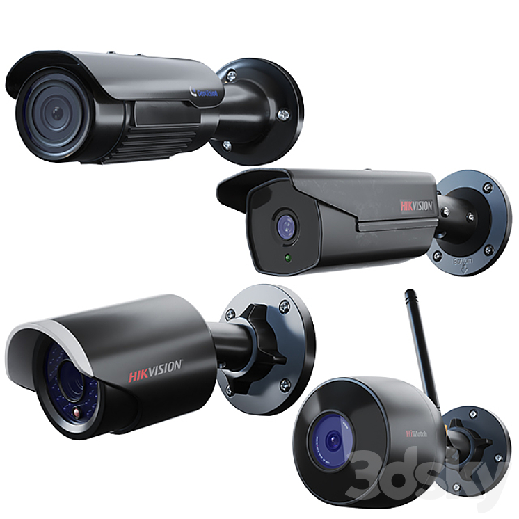 CCTV Cameras/hikvision/geovision/CCTV Pack 01 3D Model