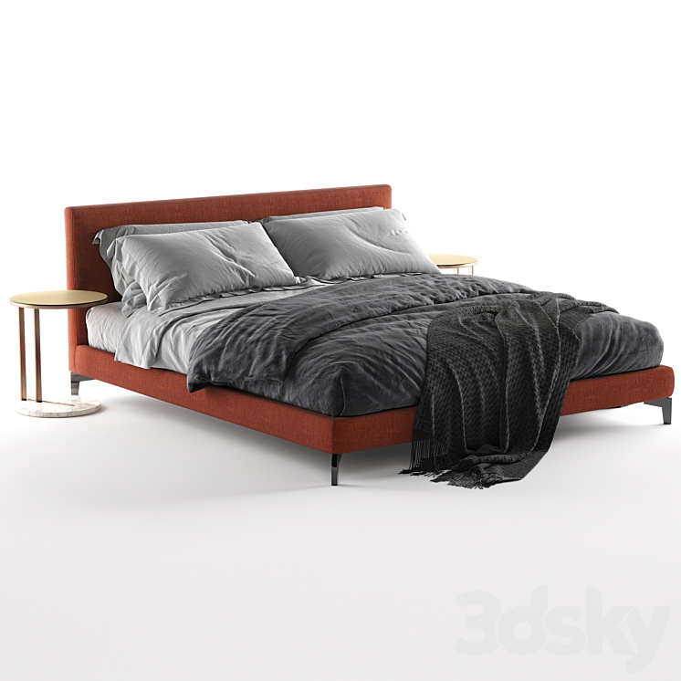 Bed Meridiani Stone Up 3DS Max - thumbnail 2