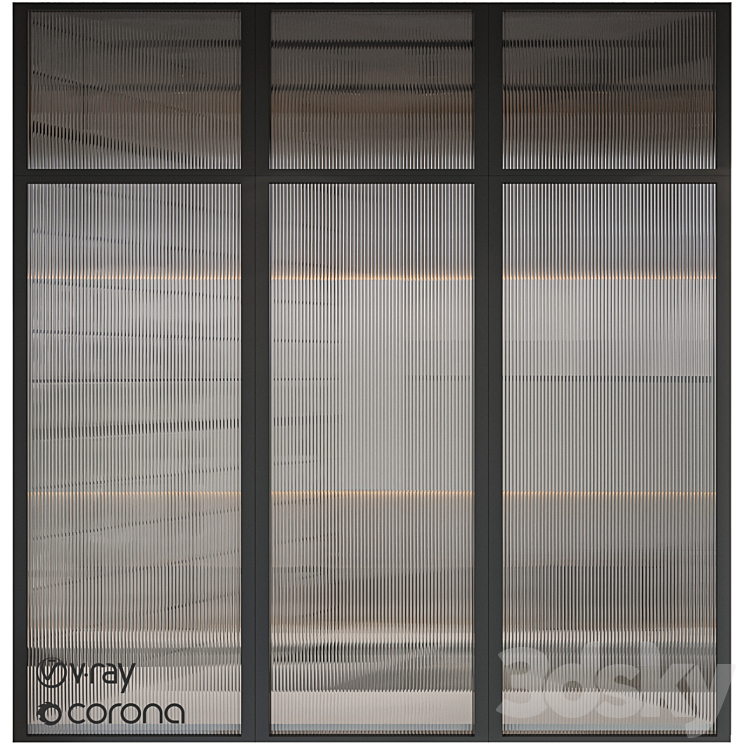 Corrugated glass 3DS Max - thumbnail 1