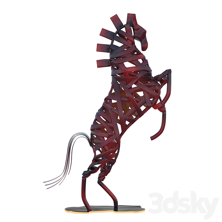 Tooarts figurine horse_tooarts,horse,sculpture,statuette,steampunk,art object（model:2772122）