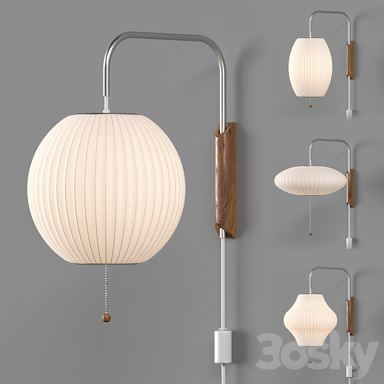 Nelson Bubble Wall Sconce Cabled Collection 3DS Max - thumbnail 1