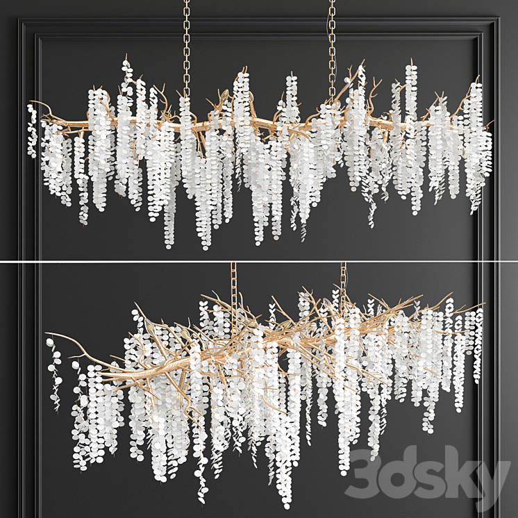 Shiro-Noda Cluster Horizontal Chandelier 3D Model