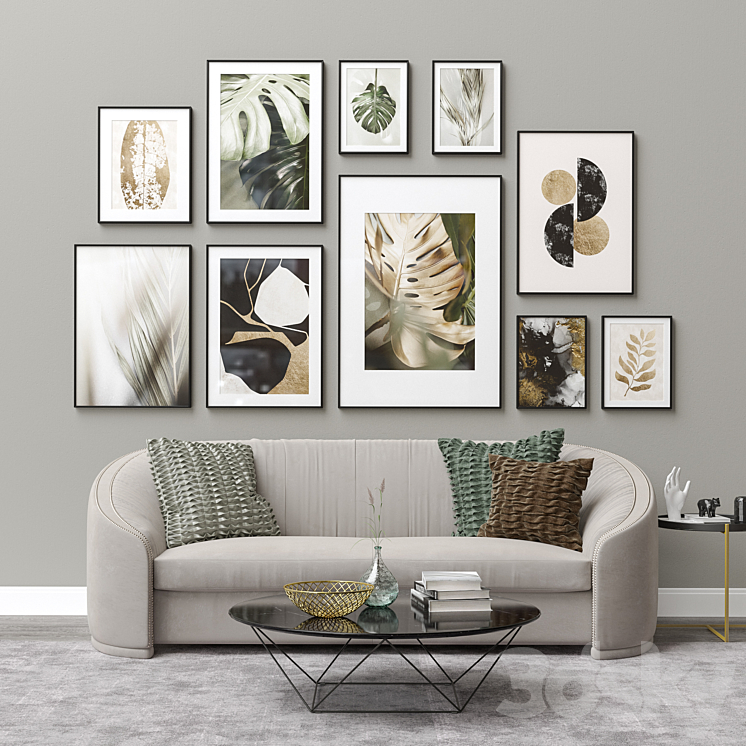Interior Picture Frames Set-17 3D Model