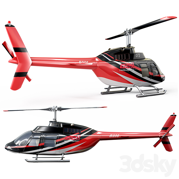 helicopter_bell_206 3D Model