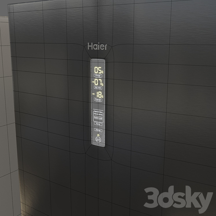 Refrigerator Haier A3FE742 - Kitchen appliance - 3D model