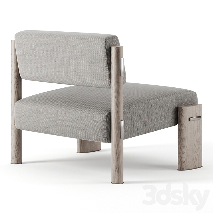 Nichols lounge chair by McGuire furniture 3DS Max - thumbnail 2