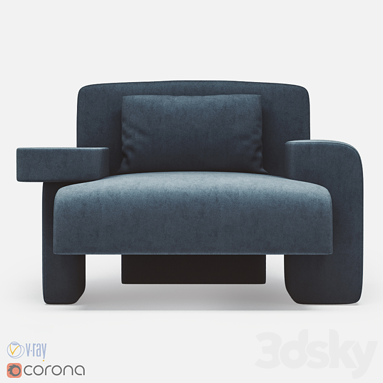 Studio Twentyseven Max armchair by Charles Kalpakian 3D Model
