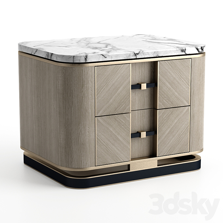 Frato – Ashi bed side table 3DS Max Model - thumbnail 1