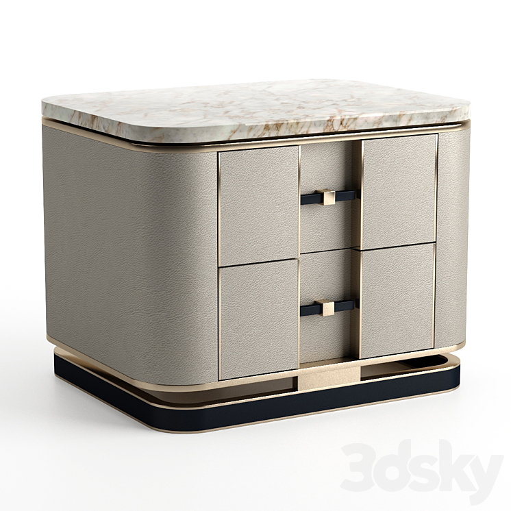 Frato – Ashi bed side table 3DS Max Model - thumbnail 2